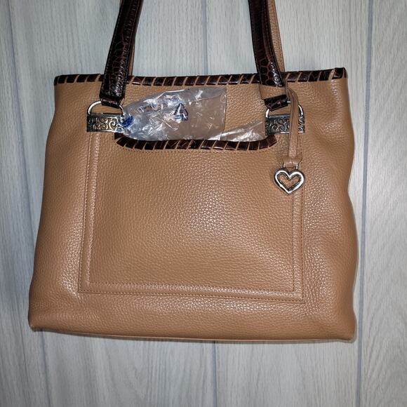 Brighton Brown Pebbled Leather Vereda Purse Satchel Shoulder Bag Read - Picture 4 of 15